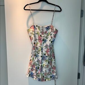Alice + Olivia Floral Spaghetti Strap mini dress